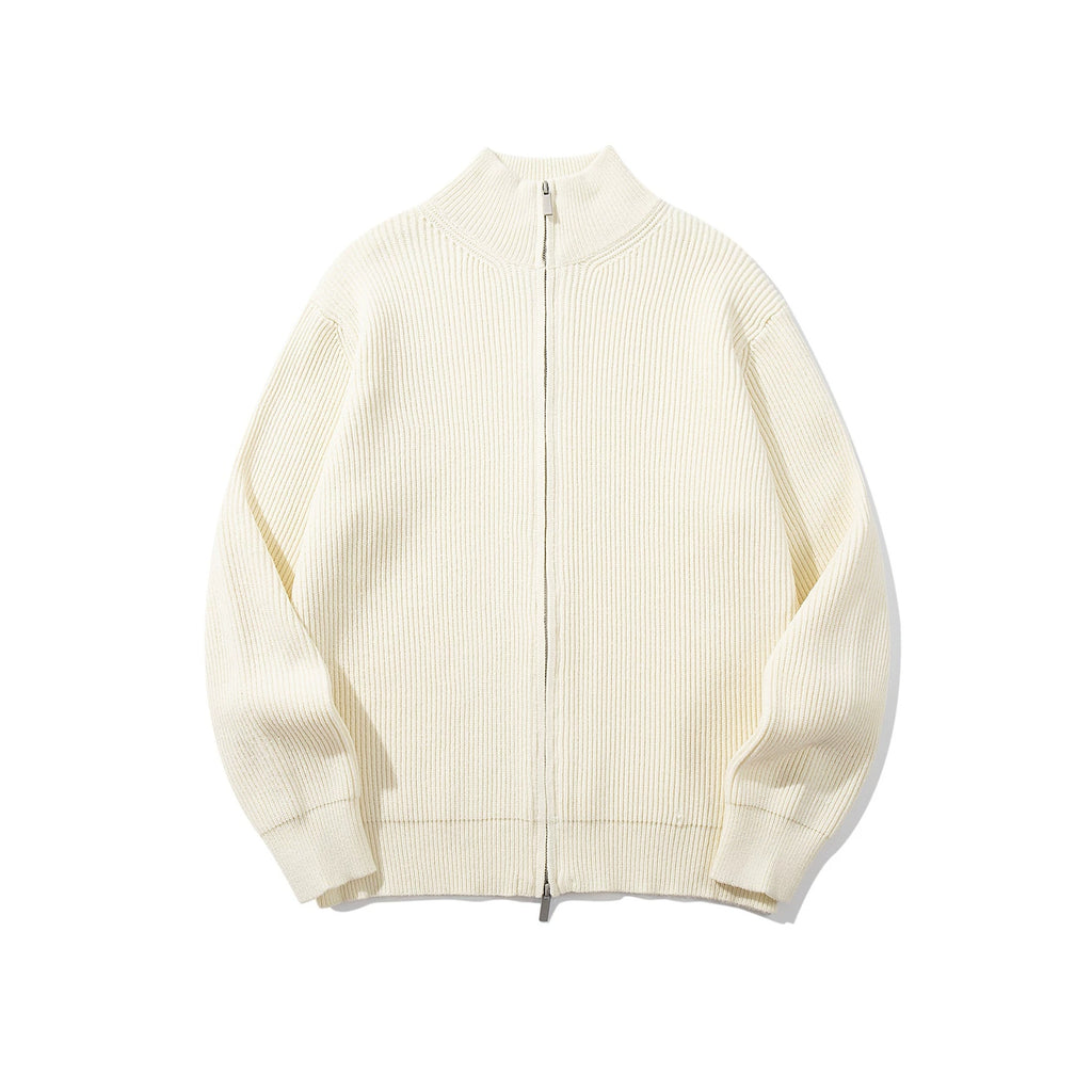 Half high collar vertical pit stripe jacket