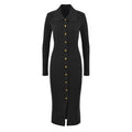 Sweater Dress Women  Luxury Single Breasted Long Sleeve Knitted Dresses Autumn Winter Clothing