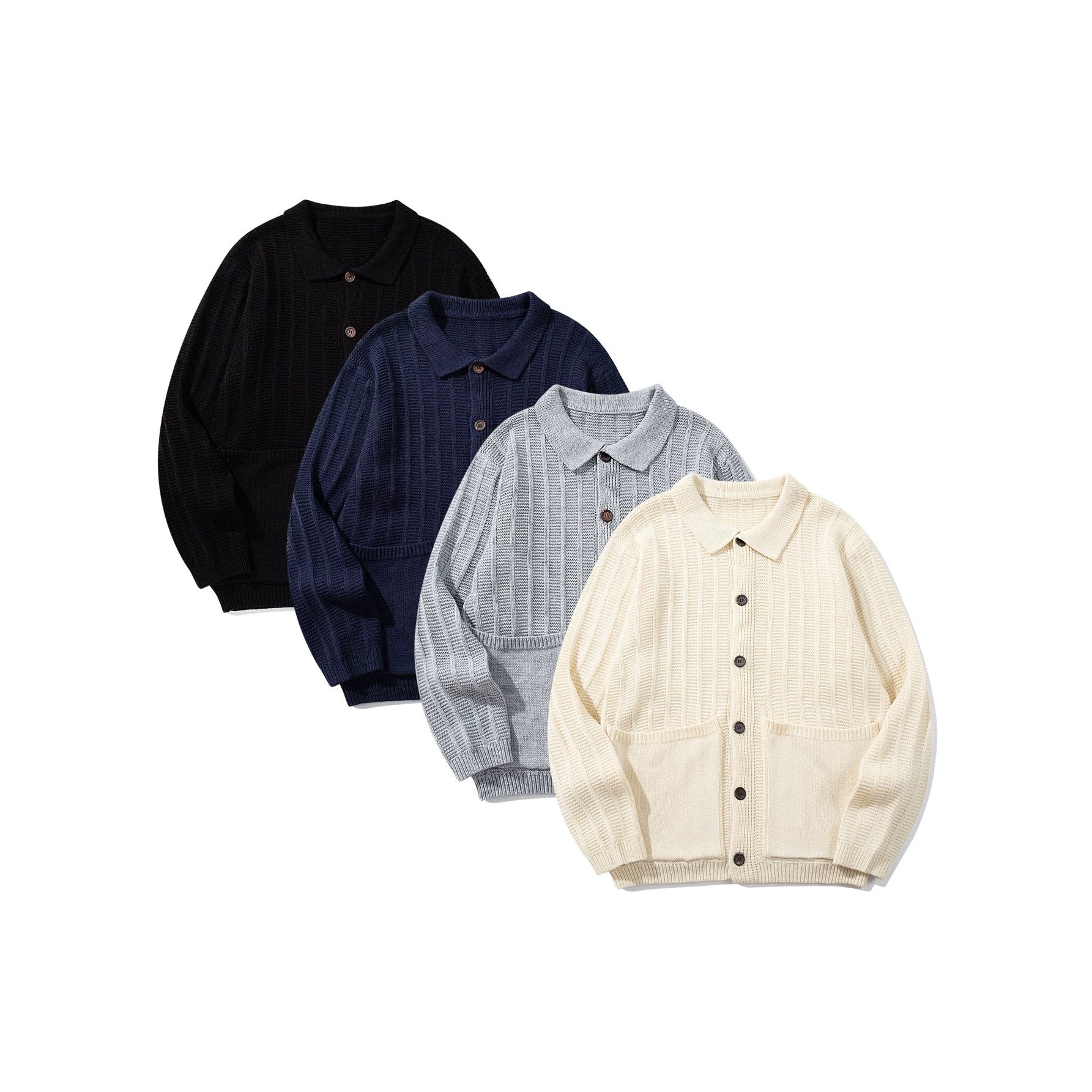 Small collar vertical pit stripe jacket