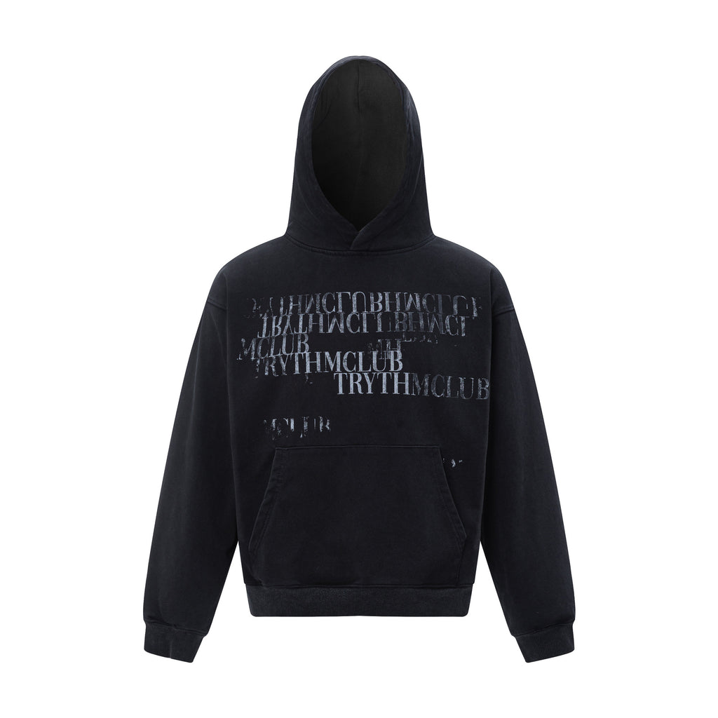 Letter hooded loose hoodie