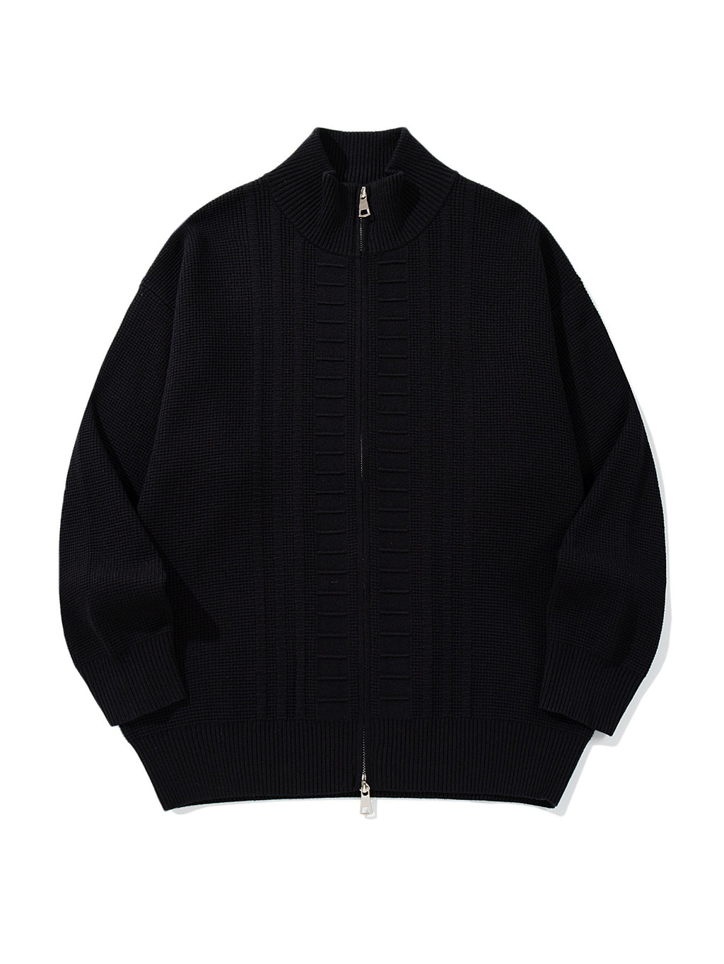 Half high collar vertical pit stripe jacket