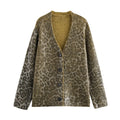 Autumn new women's clothing animal pattern metal hot stamping top knitted sweater for women