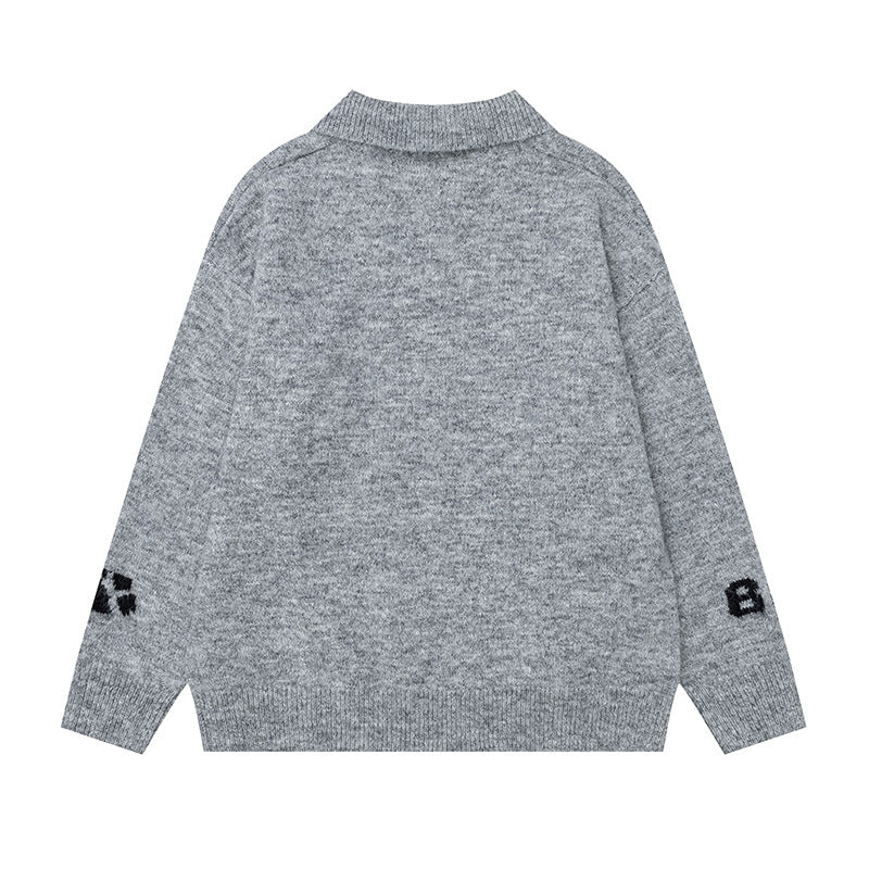 Fun Pixel Style Dog Sweater Knitted Sweater