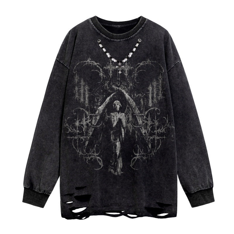 Designing sweatshirts with worn-out holes