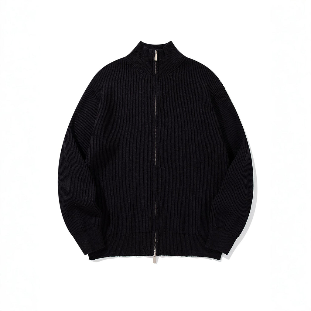 Half high collar vertical pit stripe jacket