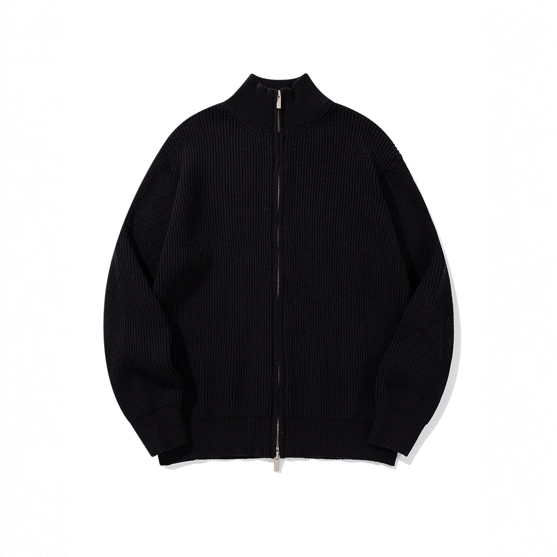 Half high collar vertical pit stripe jacket