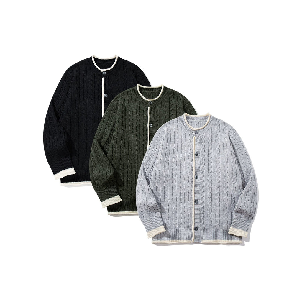Round neck Fried Dough Twists design coat